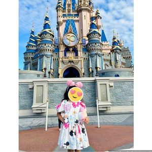 Toddler Girl Disney Mini Dress | Disney Friends | Bow Tie Back